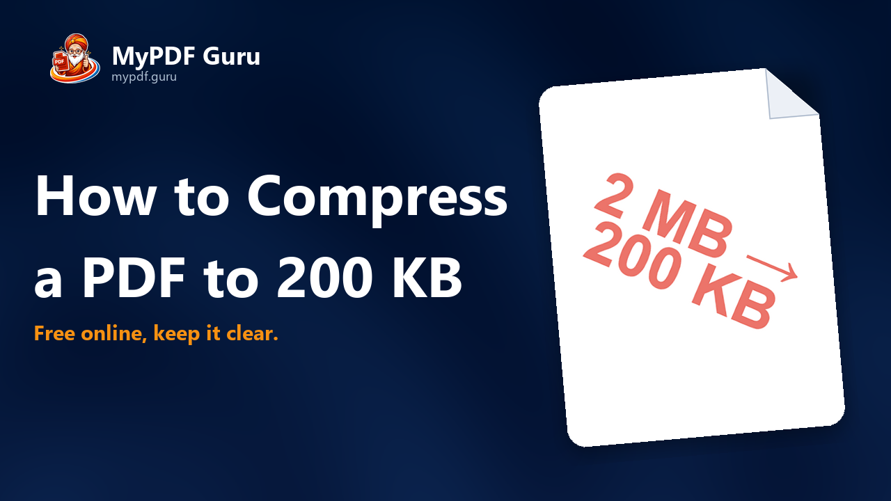 How to Compress a PDF to 200 KB