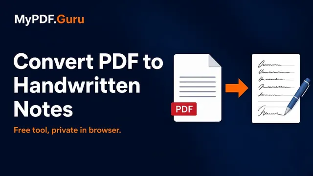 Convert PDF to Handwritten Notes