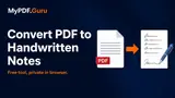 Convert PDF to Handwritten Notes