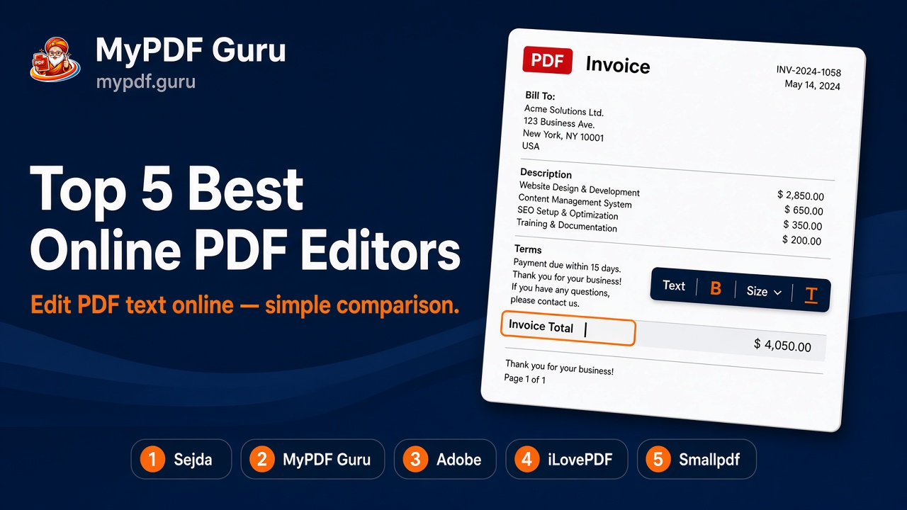 Top 5 Best Online PDF Editors