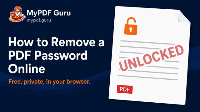 How to Remove a PDF Password Online